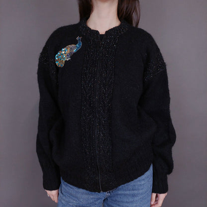 VIN-KNIT-33245 Vintage πλεκτή ζακέτα M