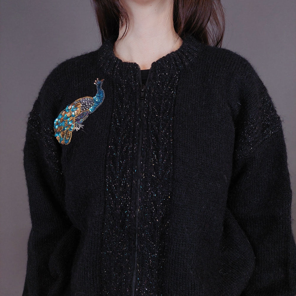 VIN-KNIT-33245 Vintage πλεκτή ζακέτα M