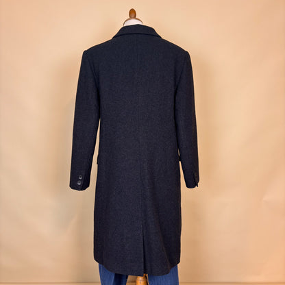 VIN-OUTW-35767 Vintage παλτό σταυροκουμπωτό γκρι 90's style L