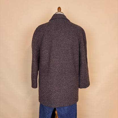 VIN-OUTW-35768 Vintage ημίπαλτο καφέ μάλλινο 60's style M