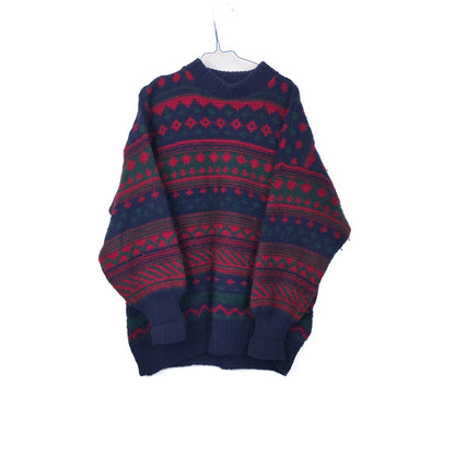 VIN-KNIT-33121 Vintage μάλλινη μπλούζα unisex M