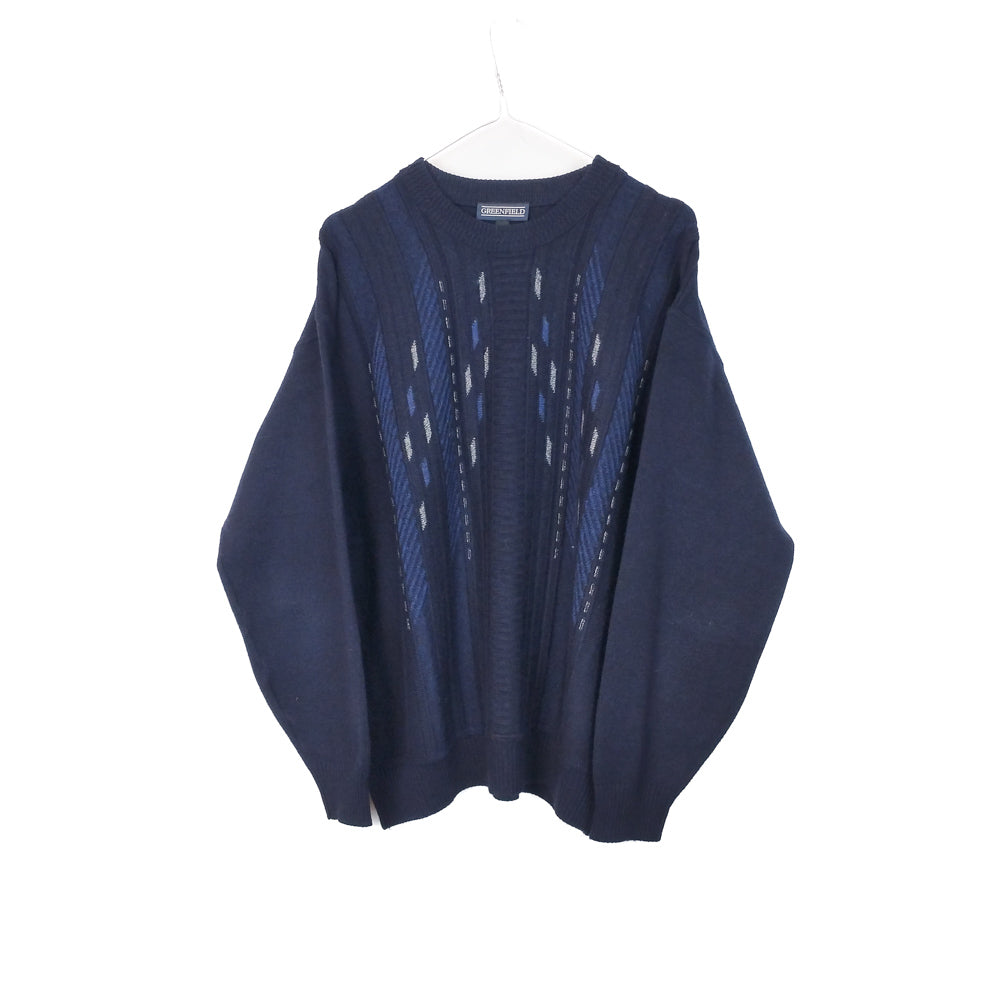 VIN-KNIT-33202 Vintage πλεκτή μάλλινη μπλούζα unisex M