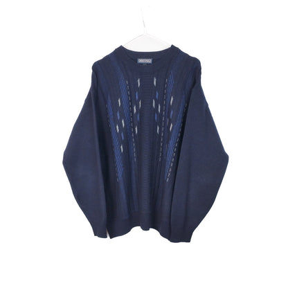 VIN-KNIT-33202 Vintage πλεκτή μάλλινη μπλούζα unisex M