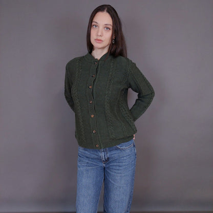 VIN-KNIT-33239 Vintage πλεκτή ζακέτα S