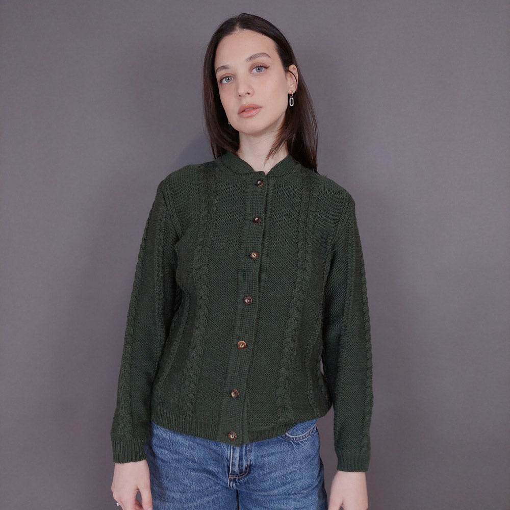 VIN-KNIT-33239 Vintage πλεκτή ζακέτα S