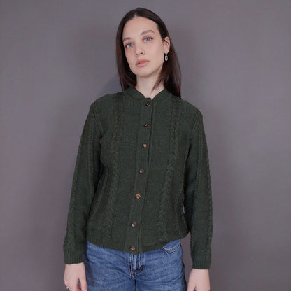 VIN-KNIT-33239 Vintage πλεκτή ζακέτα S