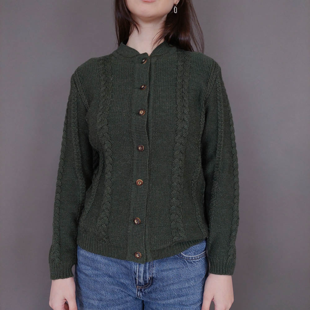 VIN-KNIT-33239 Vintage πλεκτή ζακέτα S