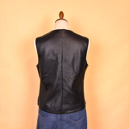 VIN-OUTW-35731 Vintage δερμάτινο σουέντ γιλέκο L