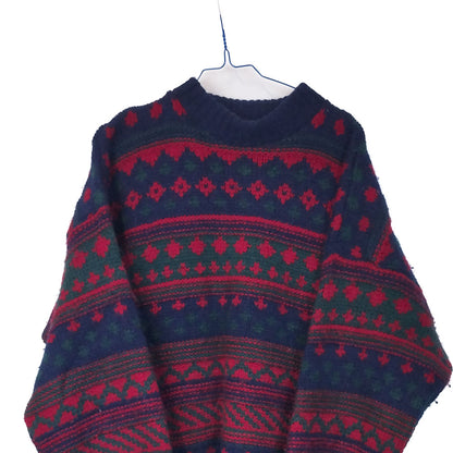 VIN-KNIT-33121 Vintage μάλλινη μπλούζα unisex M