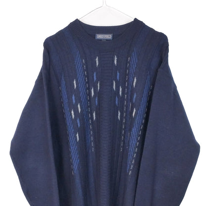 VIN-KNIT-33202 Vintage πλεκτή μάλλινη μπλούζα unisex M