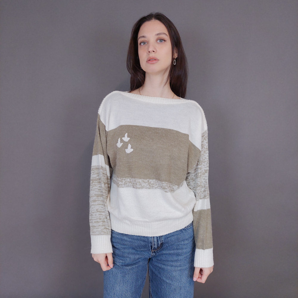 VIN-KNIT-33236 Vintage πλεκτή μπλούζα Μ