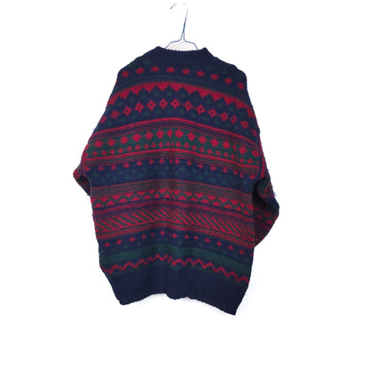 VIN-KNIT-33121 Vintage μάλλινη μπλούζα unisex M