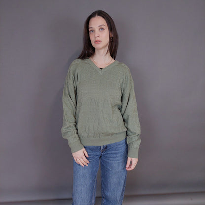 VIN-KNIT-33235 Vintage πλεκτή μπλούζα Μ-L