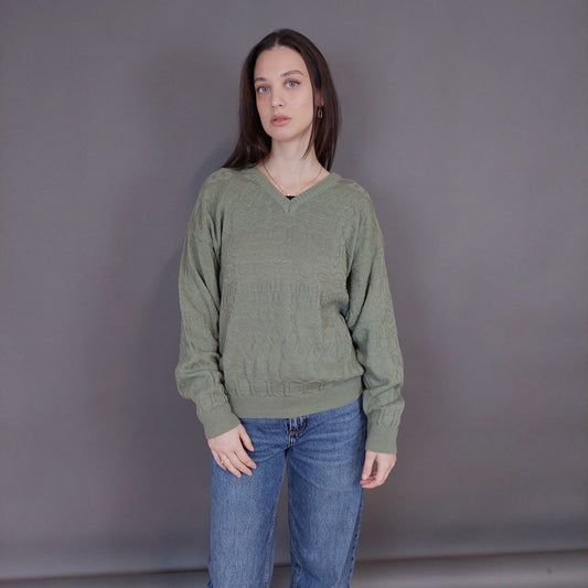 VIN-KNIT-33235 Vintage πλεκτή μπλούζα Μ-L