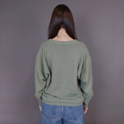 VIN-KNIT-33235 Vintage πλεκτή μπλούζα Μ-L