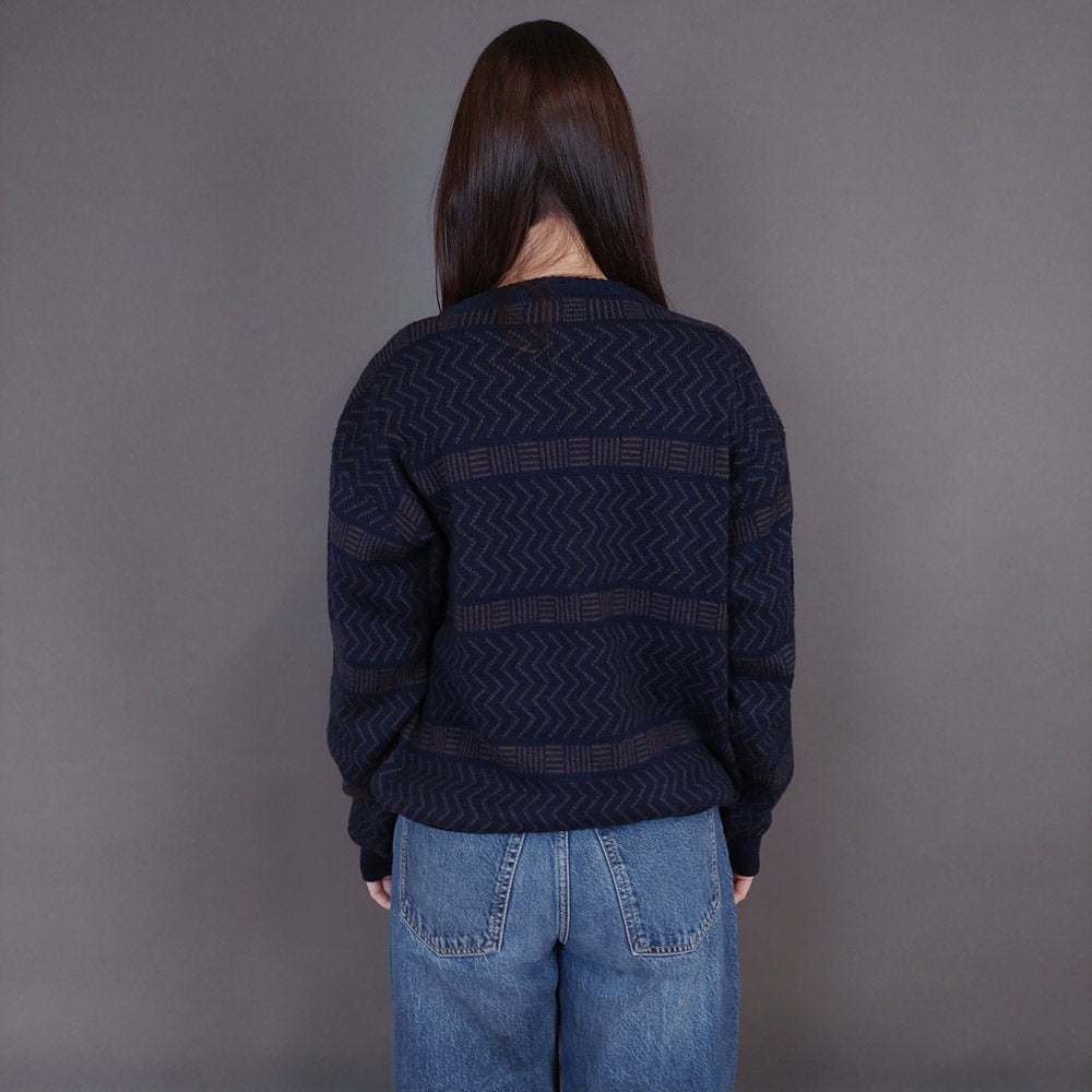 VIN-KNIT-33234 Vintage πλεκτή μάλλινη μπλούζα Μ