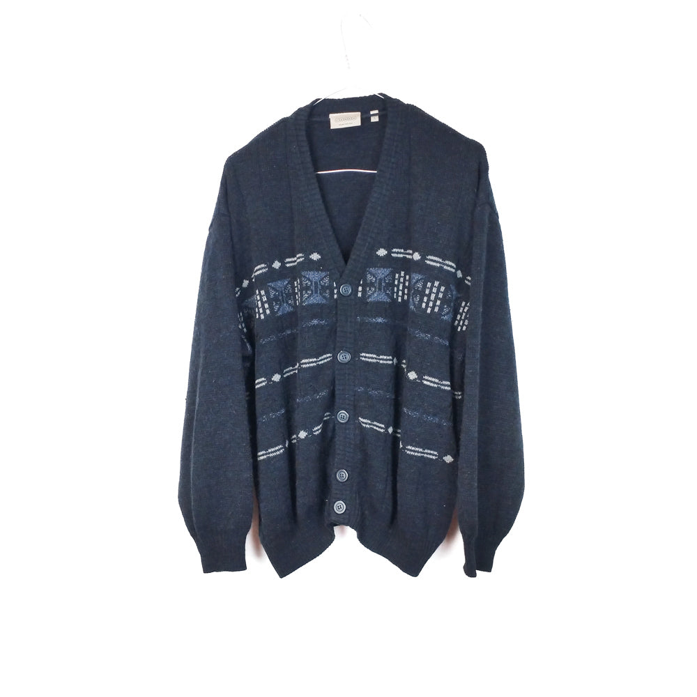 VIN-KNIT-33203 Vintage πλεκτή ζακέτα unisex L