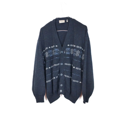 VIN-KNIT-33203 Vintage πλεκτή ζακέτα unisex L