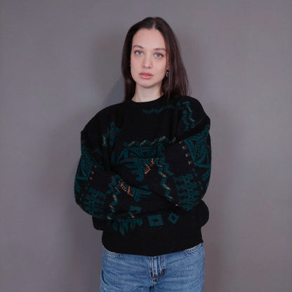 VIN-KNIT-33231 Vintage πλεκτή μπλούζα S-Μ