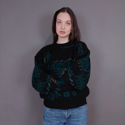 VIN-KNIT-33231 Vintage πλεκτή μπλούζα S-Μ