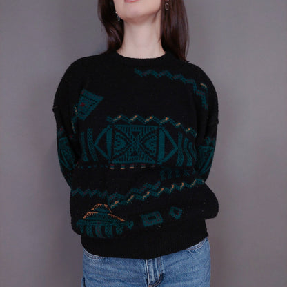 VIN-KNIT-33231 Vintage πλεκτή μπλούζα S-Μ