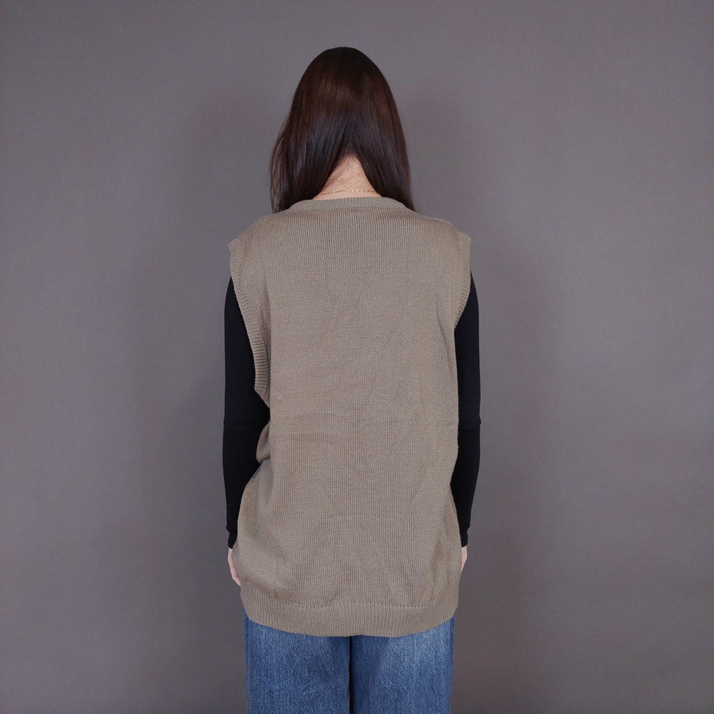 VIN-KNIT-33229 Vintage πλεκτή καζάκα γιλέκο Μ-L