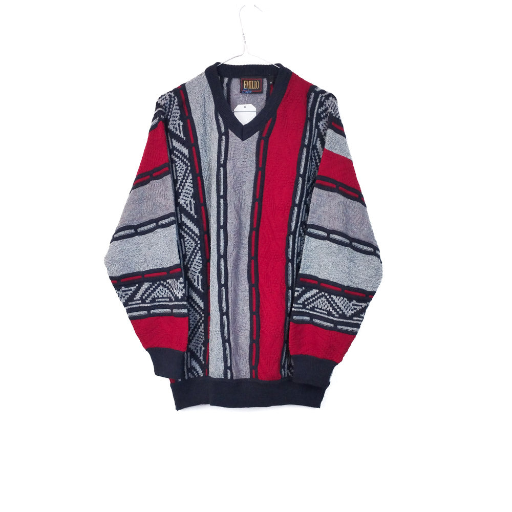 VIN-KNIT-33123 Vintage πλεκτή μπλούζα unisex M