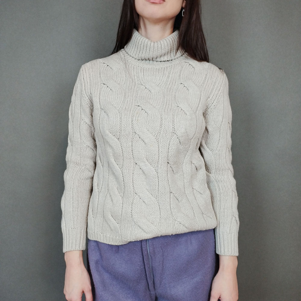 VIN-KNIT-33466 Vintage πλεκτή ζιβάγκο μπλούζα S