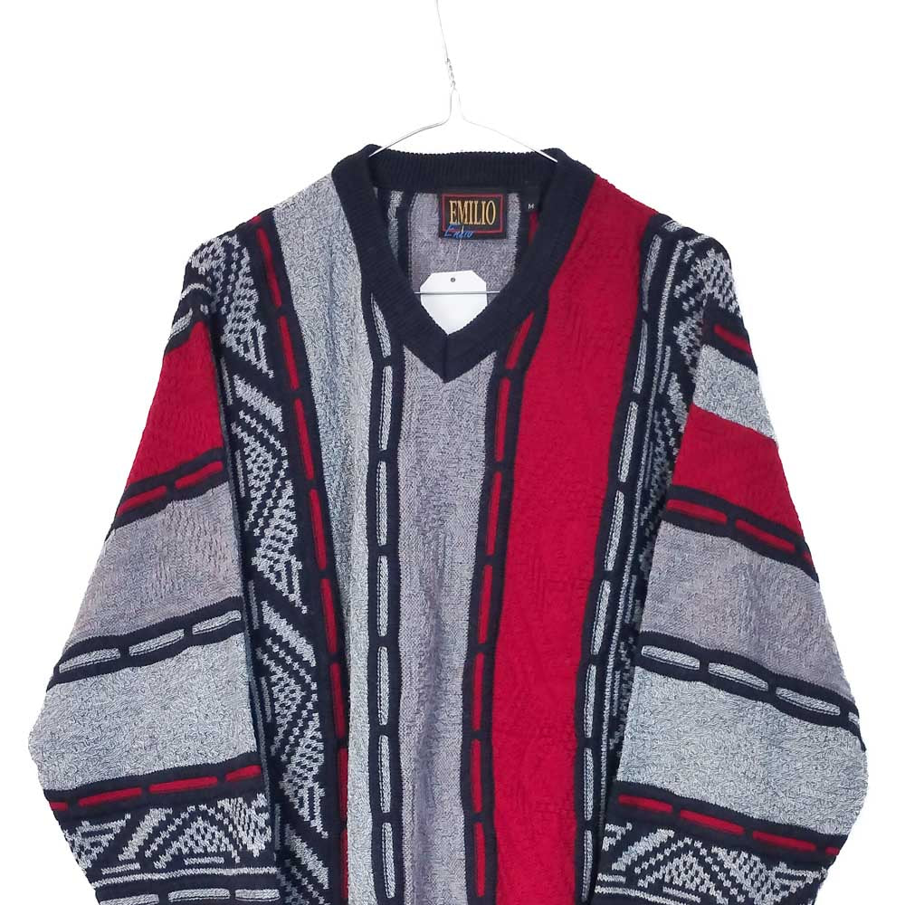 VIN-KNIT-33123 Vintage πλεκτή μπλούζα unisex M