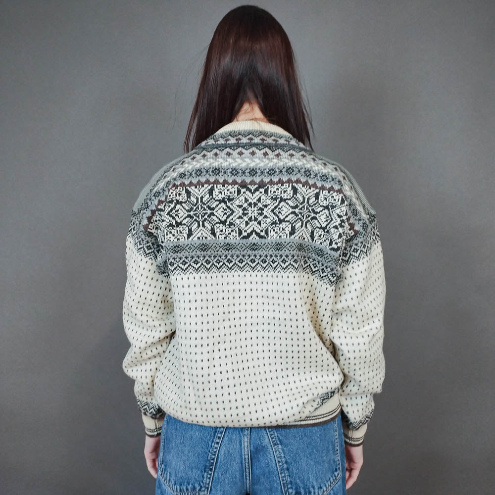 VIN-KNIT-33454 Vintage ολόμαλλη μπλούζα nordic style S-Μ