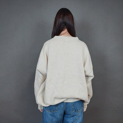 VIN-KNIT-33452 Vintage ολόμαλλη μπλούζα 90's style XL