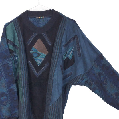 VIN-KNIT-33205 Vintage πλεκτή μπλούζα unisex S-M