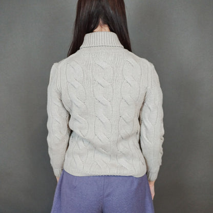 VIN-KNIT-33466 Vintage πλεκτή ζιβάγκο μπλούζα S