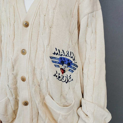 VIN-KNIT-33451 Vintage πλεκτή ζακέτα 90's style L