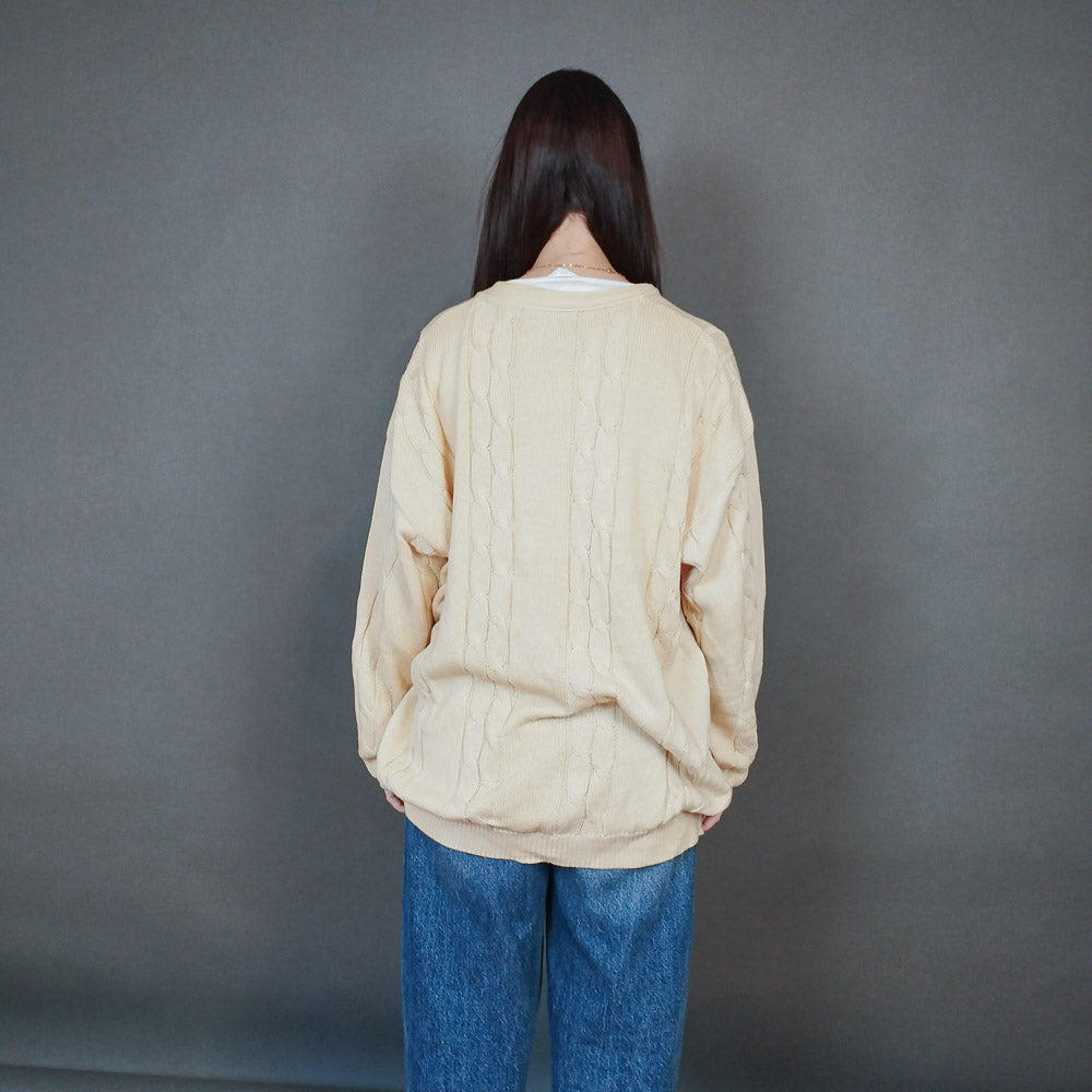 VIN-KNIT-33451 Vintage πλεκτή ζακέτα 90's style L