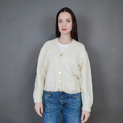 VIN-KNIT-33449 Vintage πλεκτή ζακέτα M