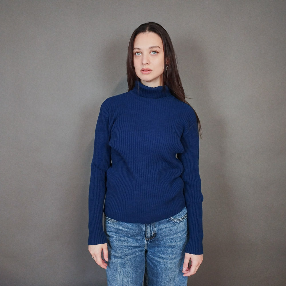 VIN-KNIT-33310 Vintage πλεκτή ζιβάγκο μπλούζα M