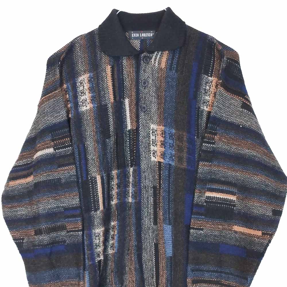 VIN-KNIT-33207 Vintage πλεκτή μάλλινη μπλούζα unisex S-M