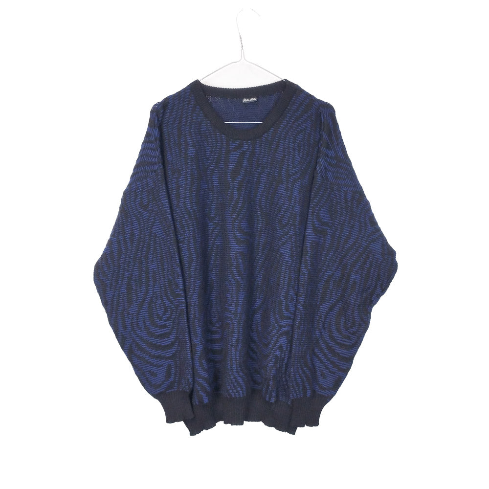 VIN-KNIT-33210 Vintage πλεκτή μάλλινη μπλούζα unisex XL