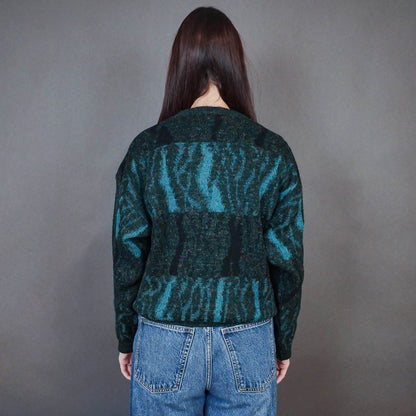 VIN-KNIT-33444 Vintage πλεκτή μάλλινη μπλούζα M