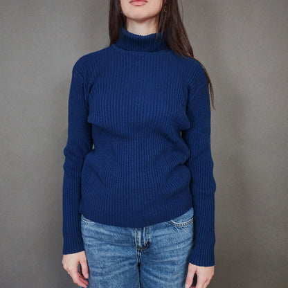 VIN-KNIT-33310 Vintage πλεκτή ζιβάγκο μπλούζα M