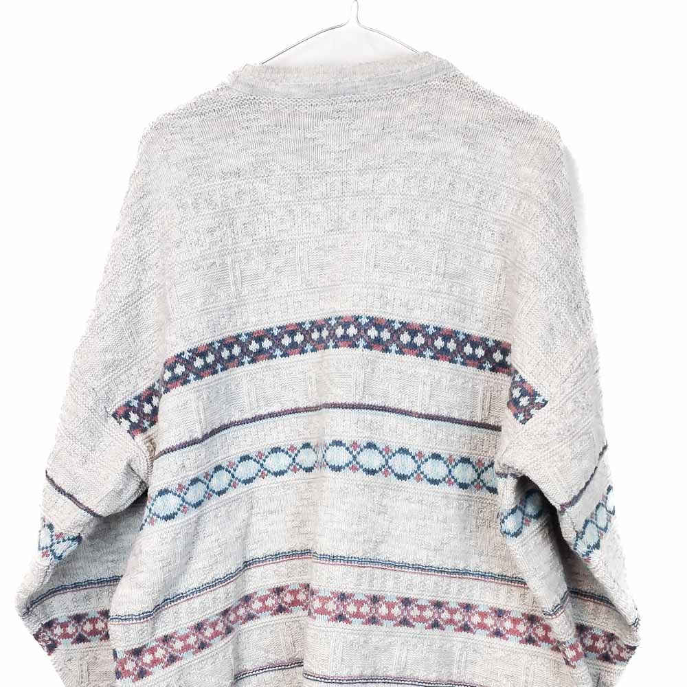 VIN-KNIT-33211 Vintage πλεκτή μάλλινη μπλούζα unisex XL