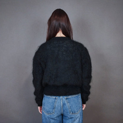 VIN-KNIT-33443 Vintage πλεκτή μοχέρ ζακέτα M