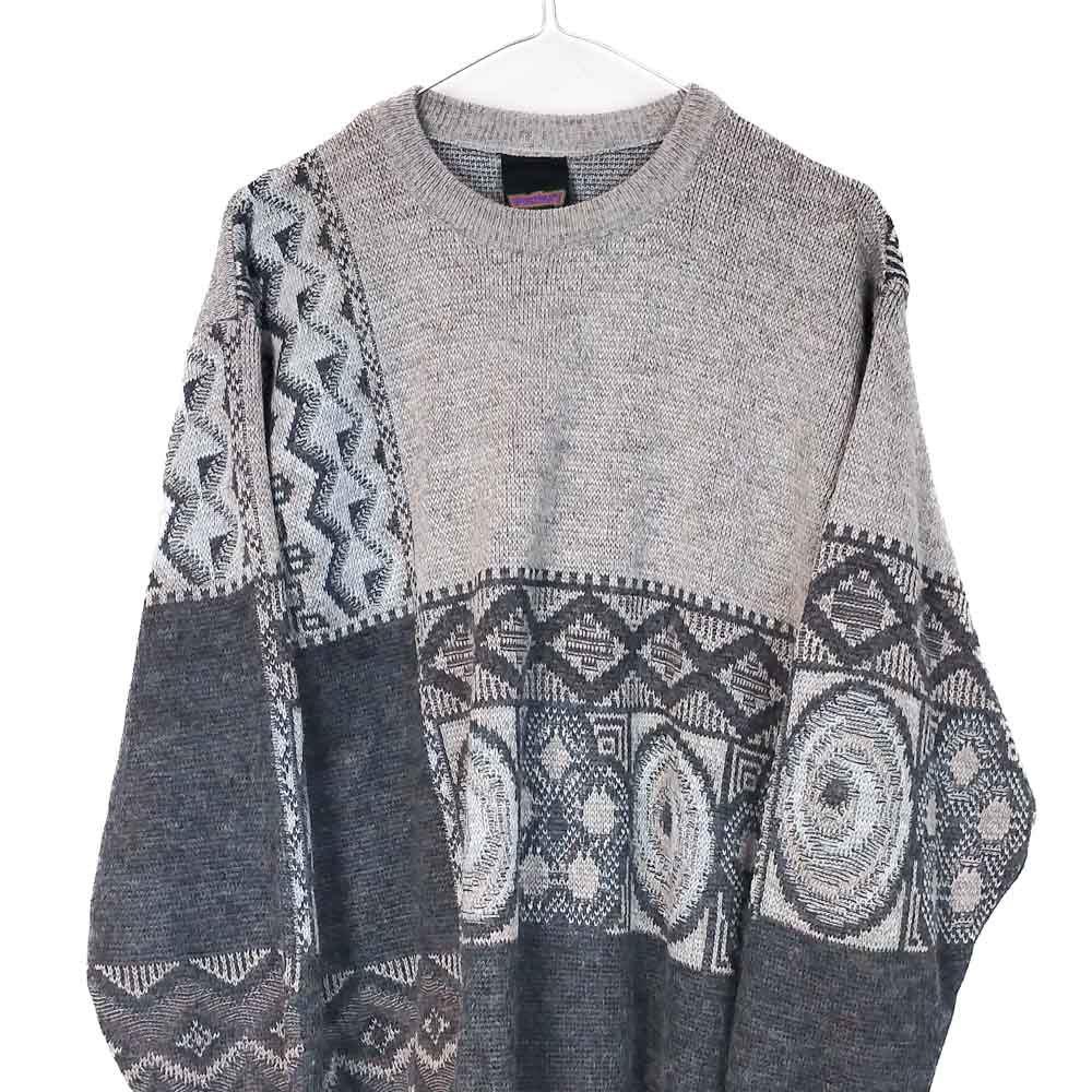 VIN-KNIT-33213 Vintage πλεκτή μπλούζα unisex L