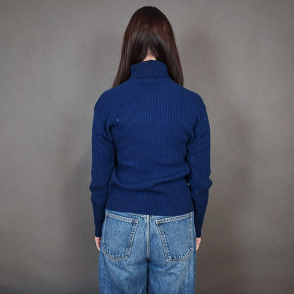 VIN-KNIT-33310 Vintage πλεκτή ζιβάγκο μπλούζα M