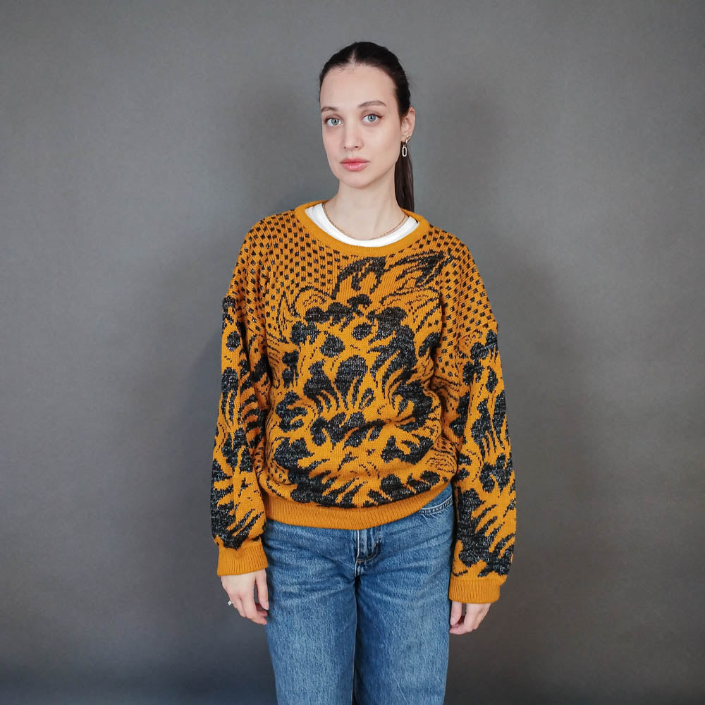 VIN-KNIT-33440 Vintage πλεκτή μπλούζα M-L