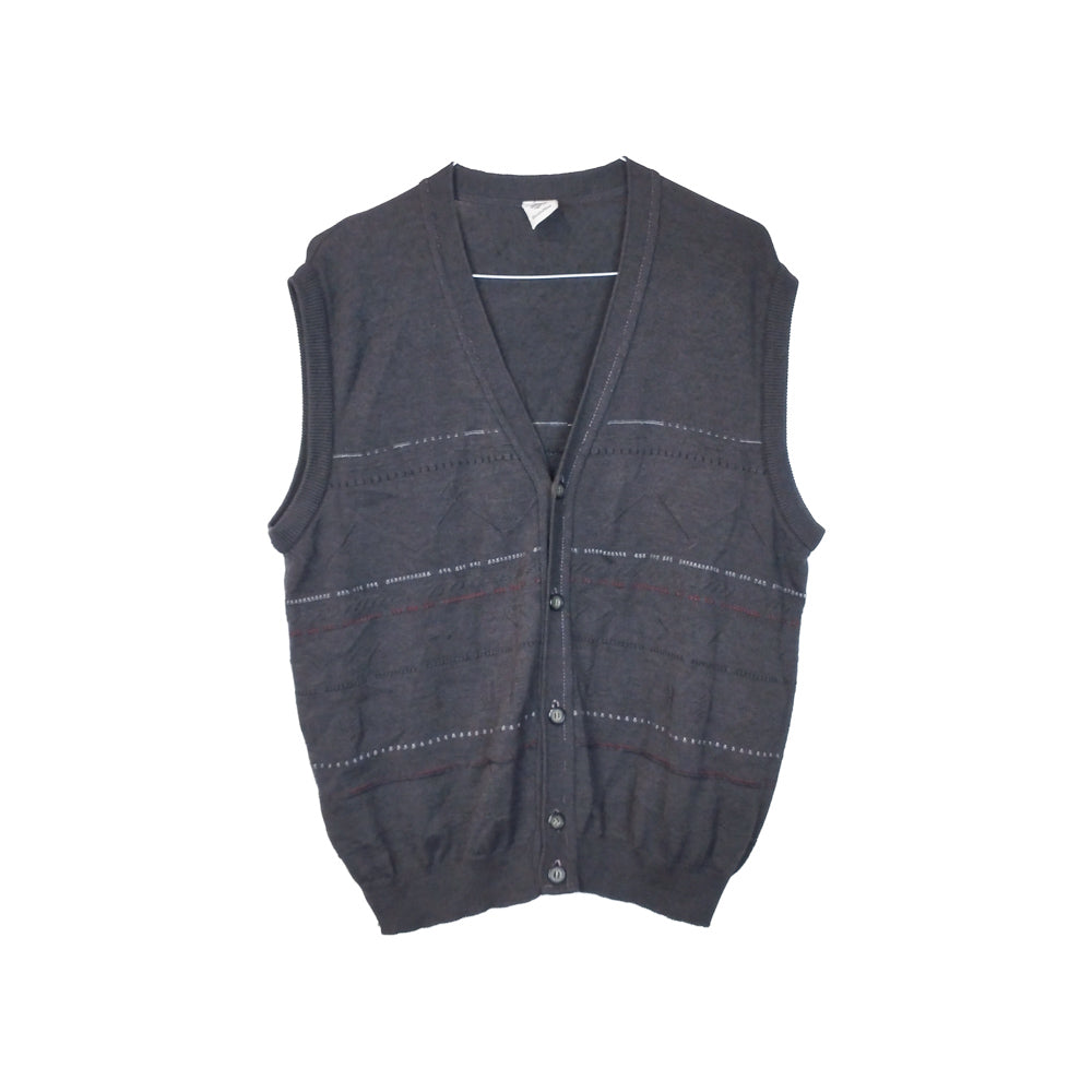 VIN-KNIT-33215 Vintage πλεκτό γιλέκο unisex XL