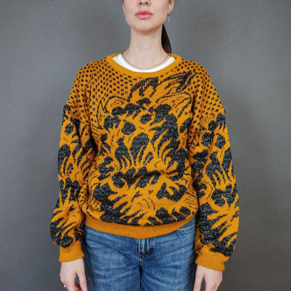 VIN-KNIT-33440 Vintage πλεκτή μπλούζα M-L