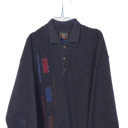 VIN-KNIT-33138 Vintage πλεκτή μπλούζα unisex XL