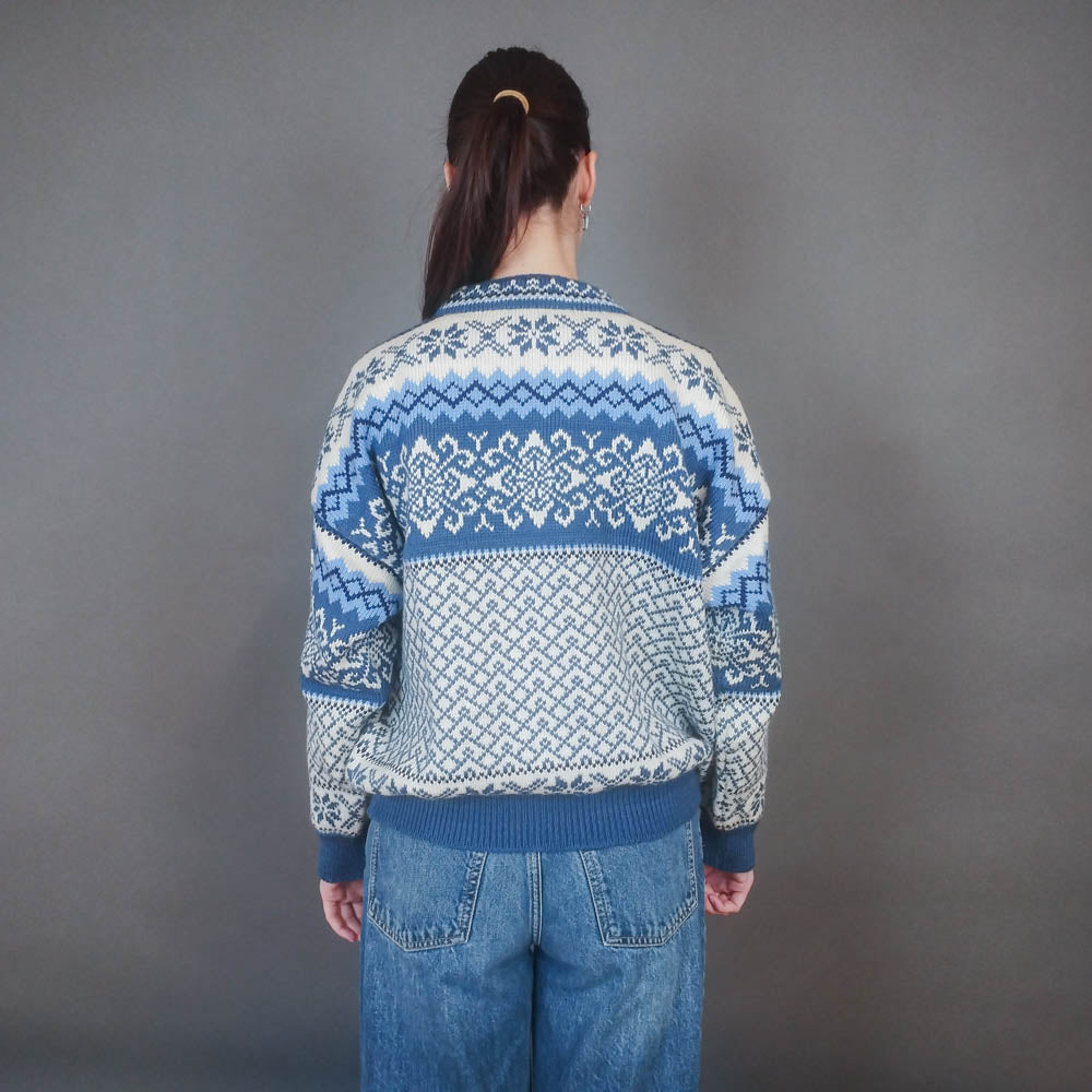 VIN-KNIT-33438 Vintage ολόμαλλη μπλούζα nordic style Μ